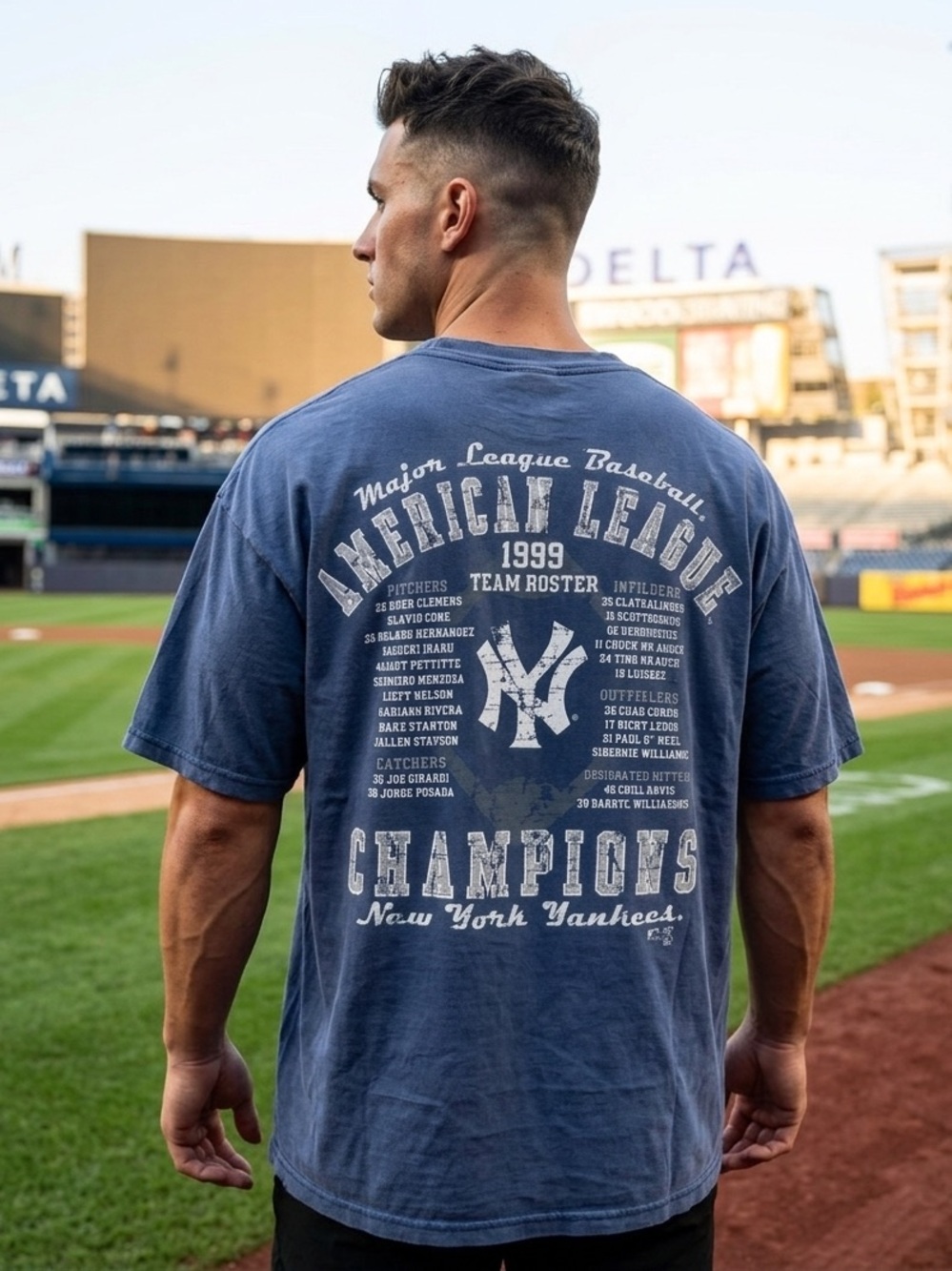 New York Yankees Blue Graphic Tee - American League Champions XXL